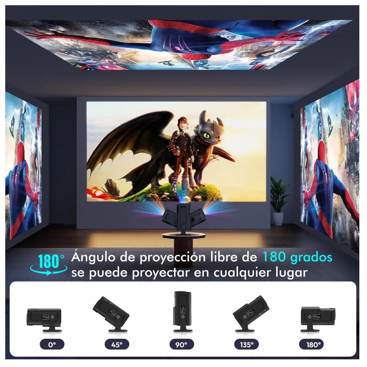 🎬🔦 Mini Proyector HY320 – Cine en casa en la palma de tu mano 🔦🎬 - Image 2
