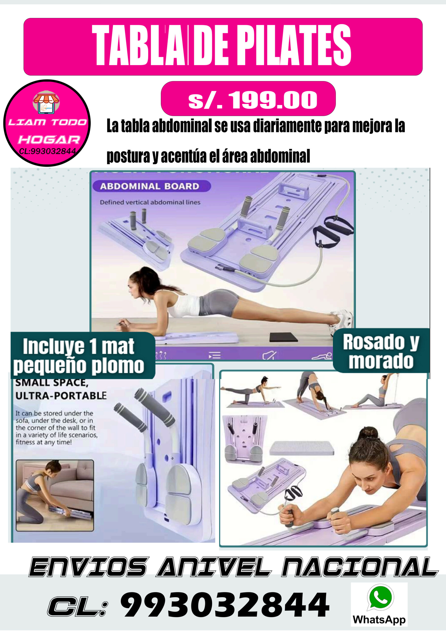 Tabla de Pilates – Entrena, Tonifica y Mejora tu Cuerpo en Casa