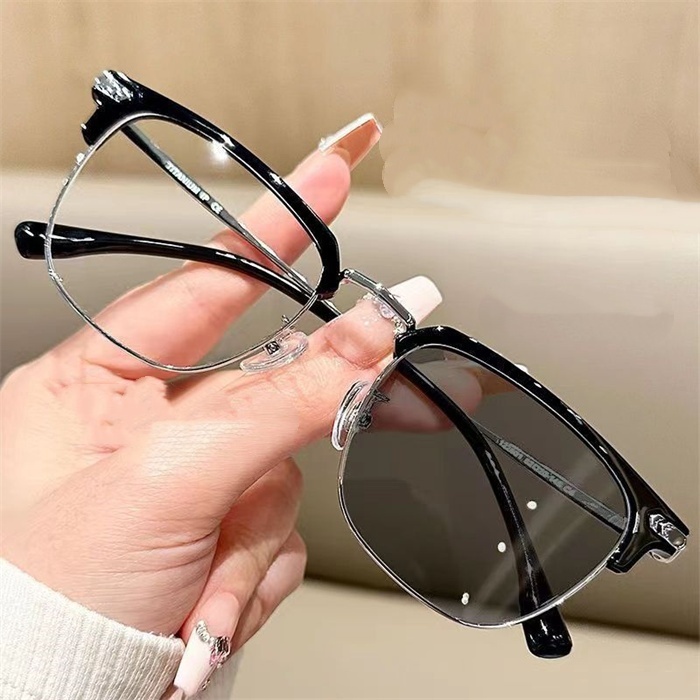 Lentes Fotocromáticos Hombre 2027 DORADO Y PLATEADO – Black Line + Estuche de regalo + Franela
